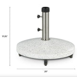 Wheeled Umbrella Base (White Terazzo)