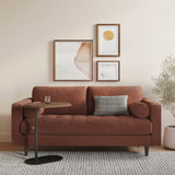 72" Tufted MCM Loveseat (Ratine Oxide)