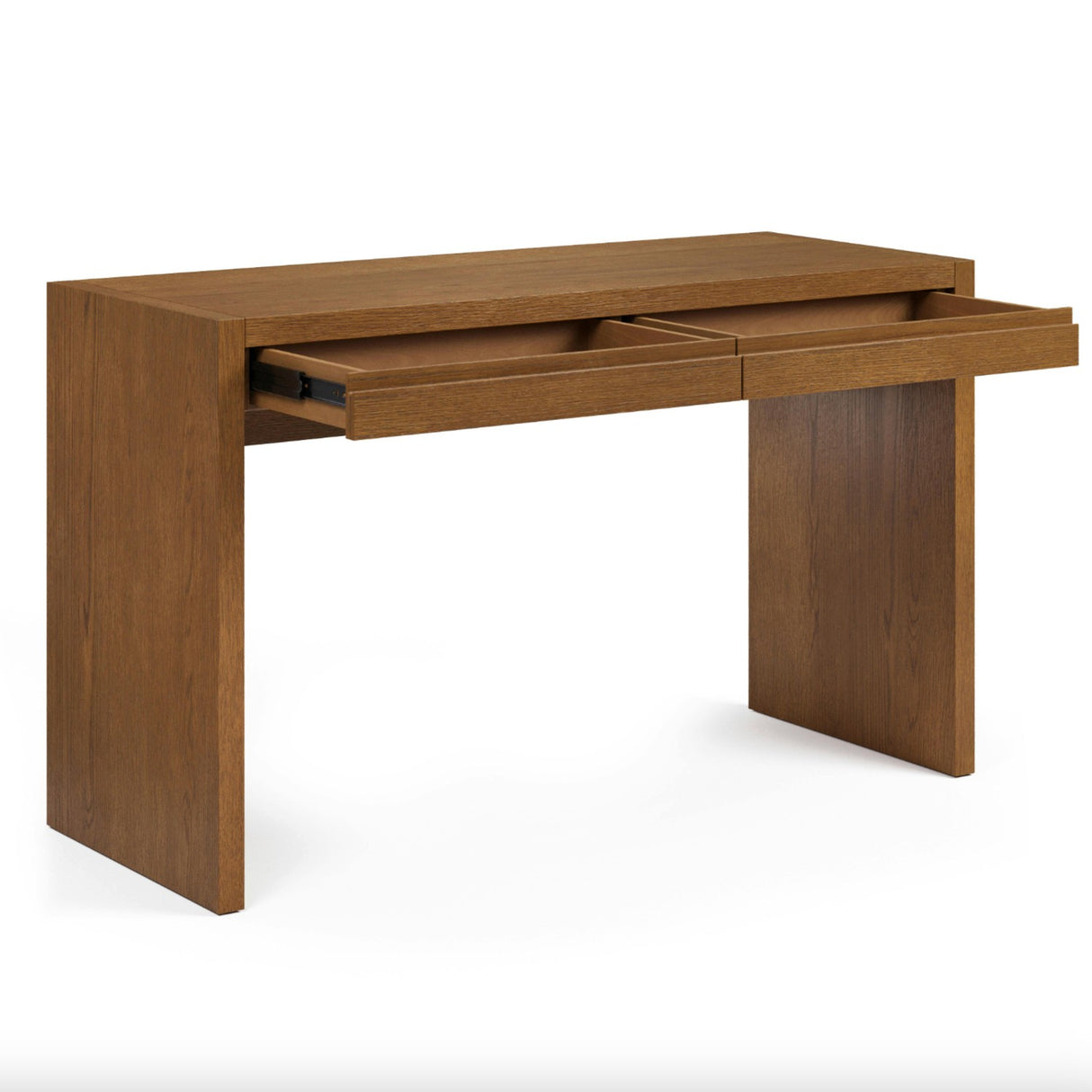 50" MCM-Style Desk w/ Storage (Smoked Oak)