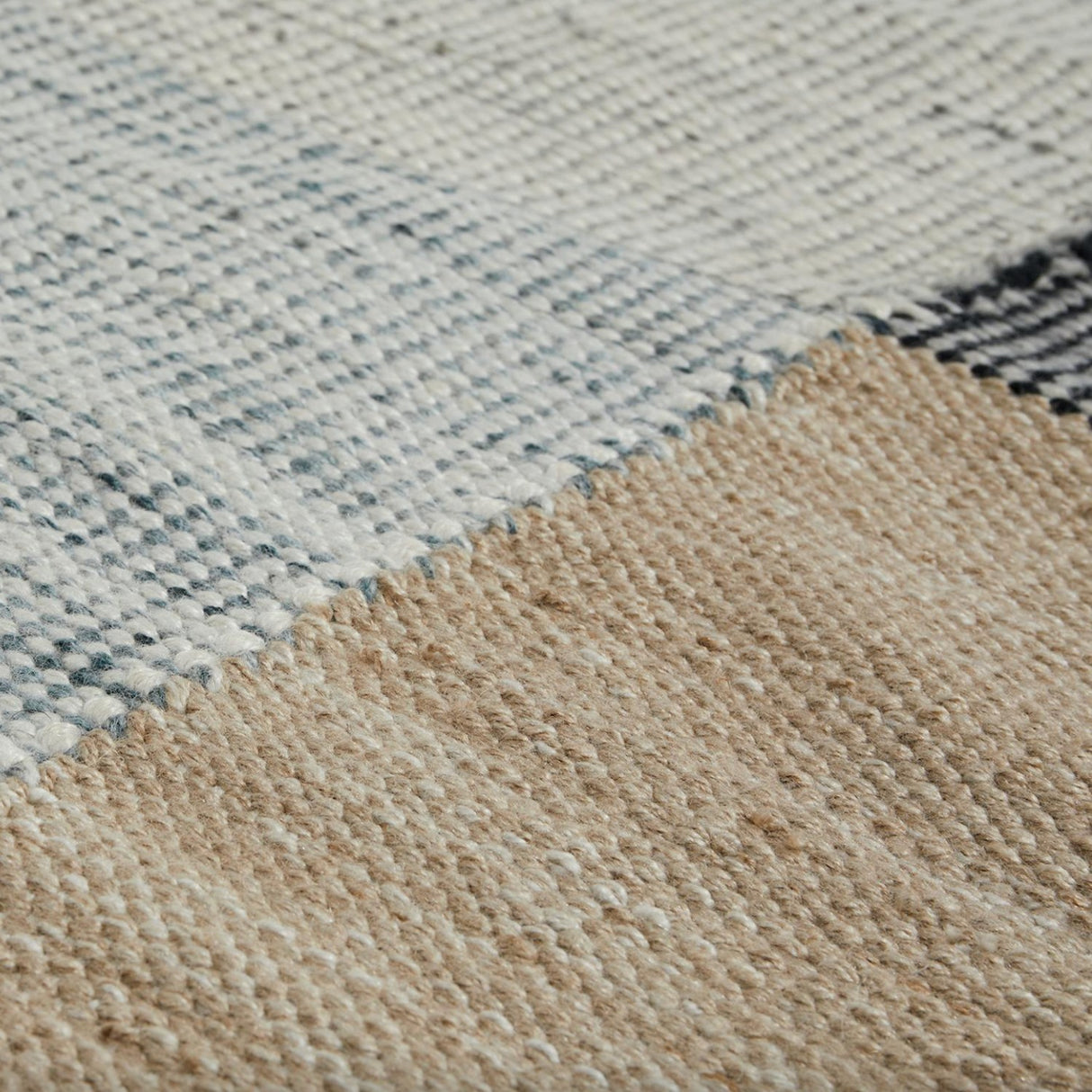 Article 8' x 10' indoor/outdoor rug with geode pattern, featuring vibrant blue and neutral tones, suitable for living spaces or patios.