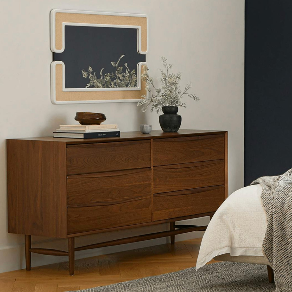 6-Drawer Double Dresser (Walnut)