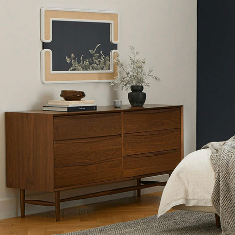 6-Drawer Double Dresser (Walnut)