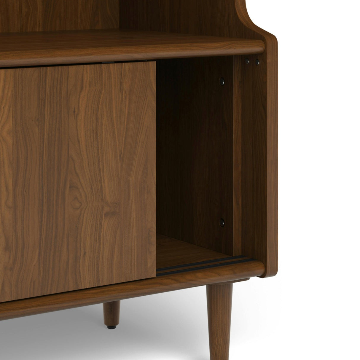 Walnut MCM Bookcase w/ Storage