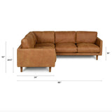 Leather Corner Sectional (Dakota Tan)