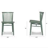 Wooden MCM Dining Chair (Norfolk Green)