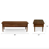 Walnut MCM-Style Coffee Table w/ Storage