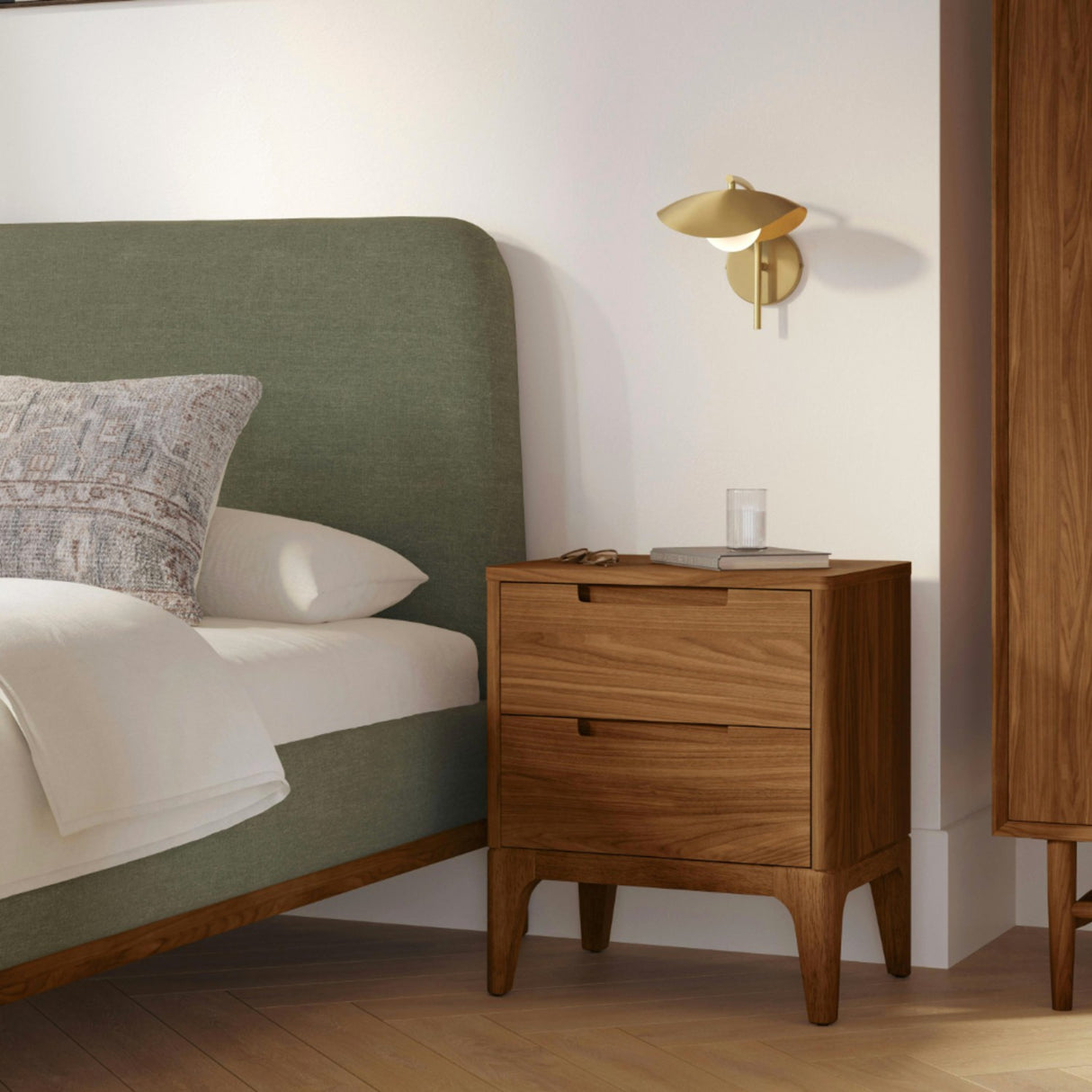 2-Drawer MCM Nighstand (Walnut)