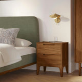 2-Drawer MCM Nighstand (Walnut)