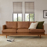 83.5" Genuine Leather Sofa (Bella Caramel)
