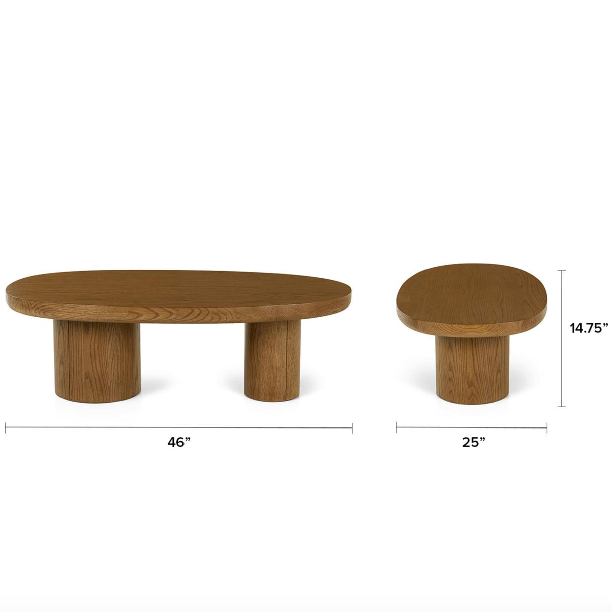 Smoked Oak MCM-Style Coffee Table