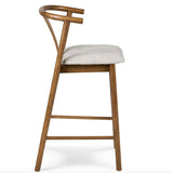 MCM-Style Counter Stool (Smoked Oak/Light Grey)