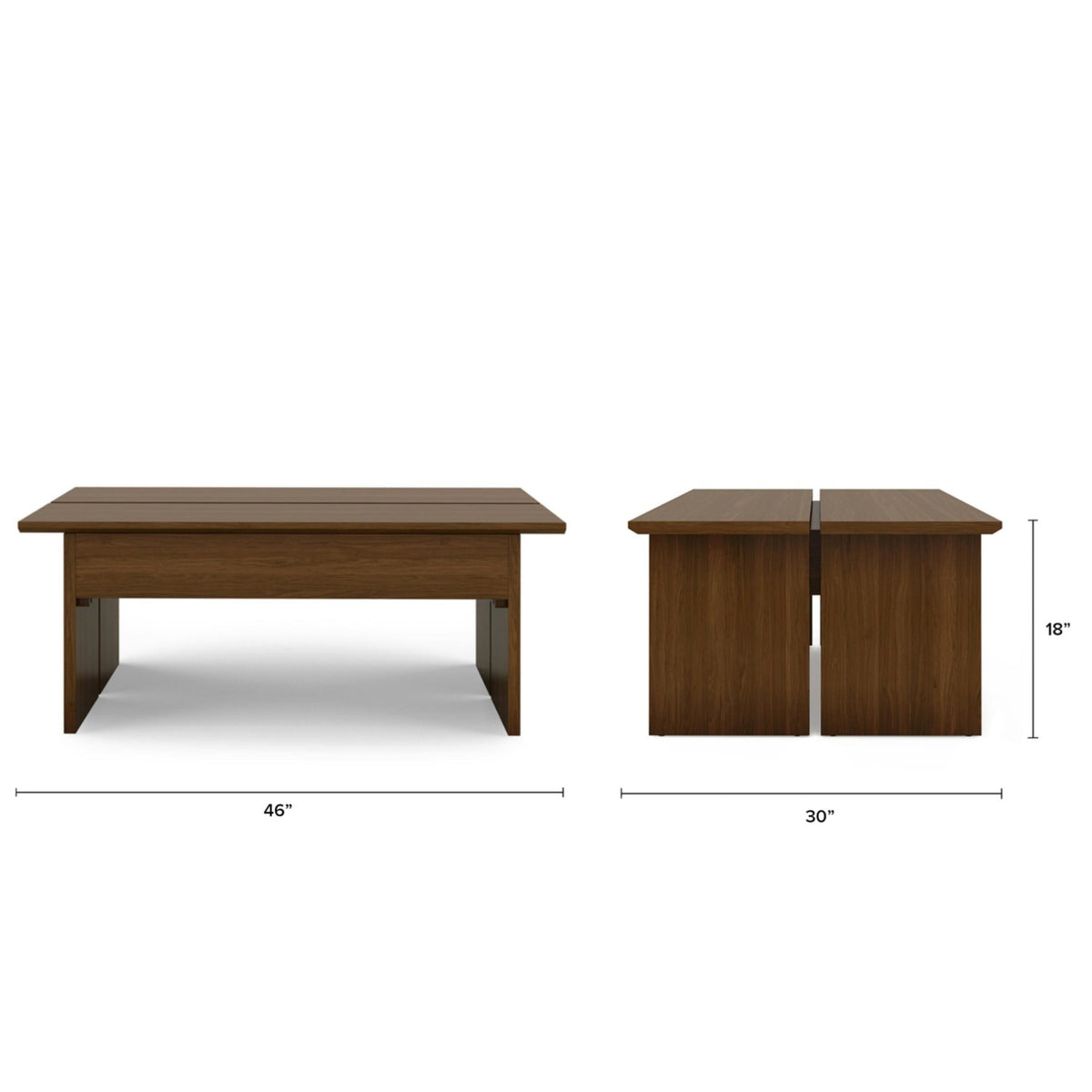 Storage Coffee Table w/ Lift-Top (Walnut)