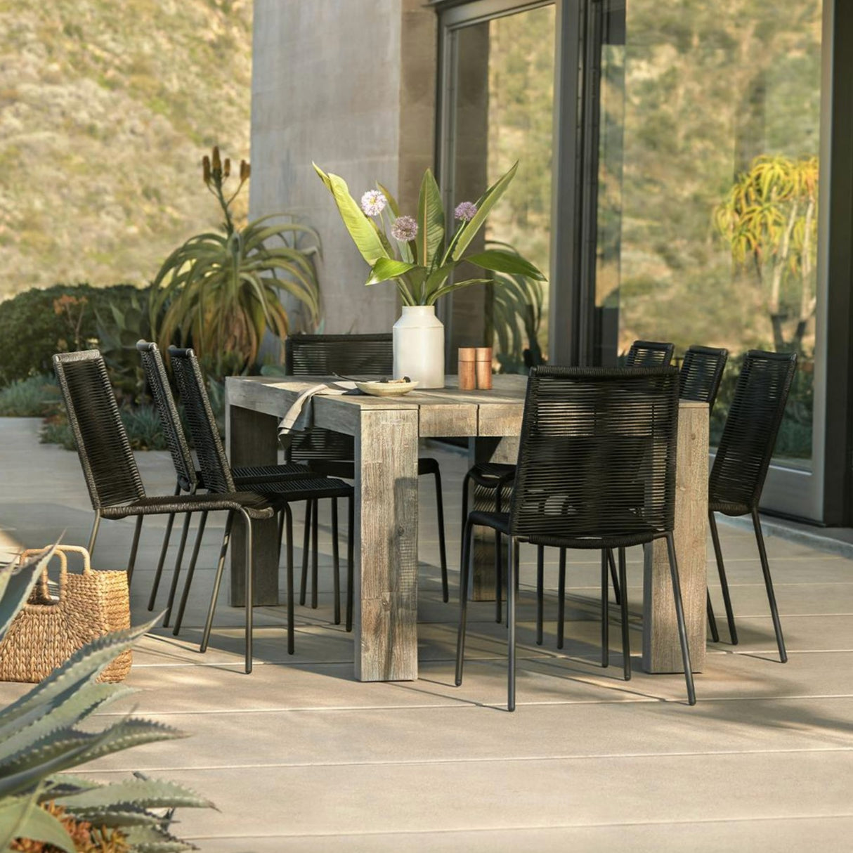 Stackable Outdoor Dining Chair (Ember Black)
