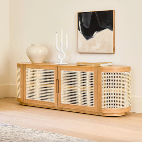 63" MCM-Style Media Unit (Oak)