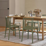 Wooden MCM Dining Chair (Norfolk Green)