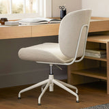 MCM-Style Office Chair (Ivory Bouclé)