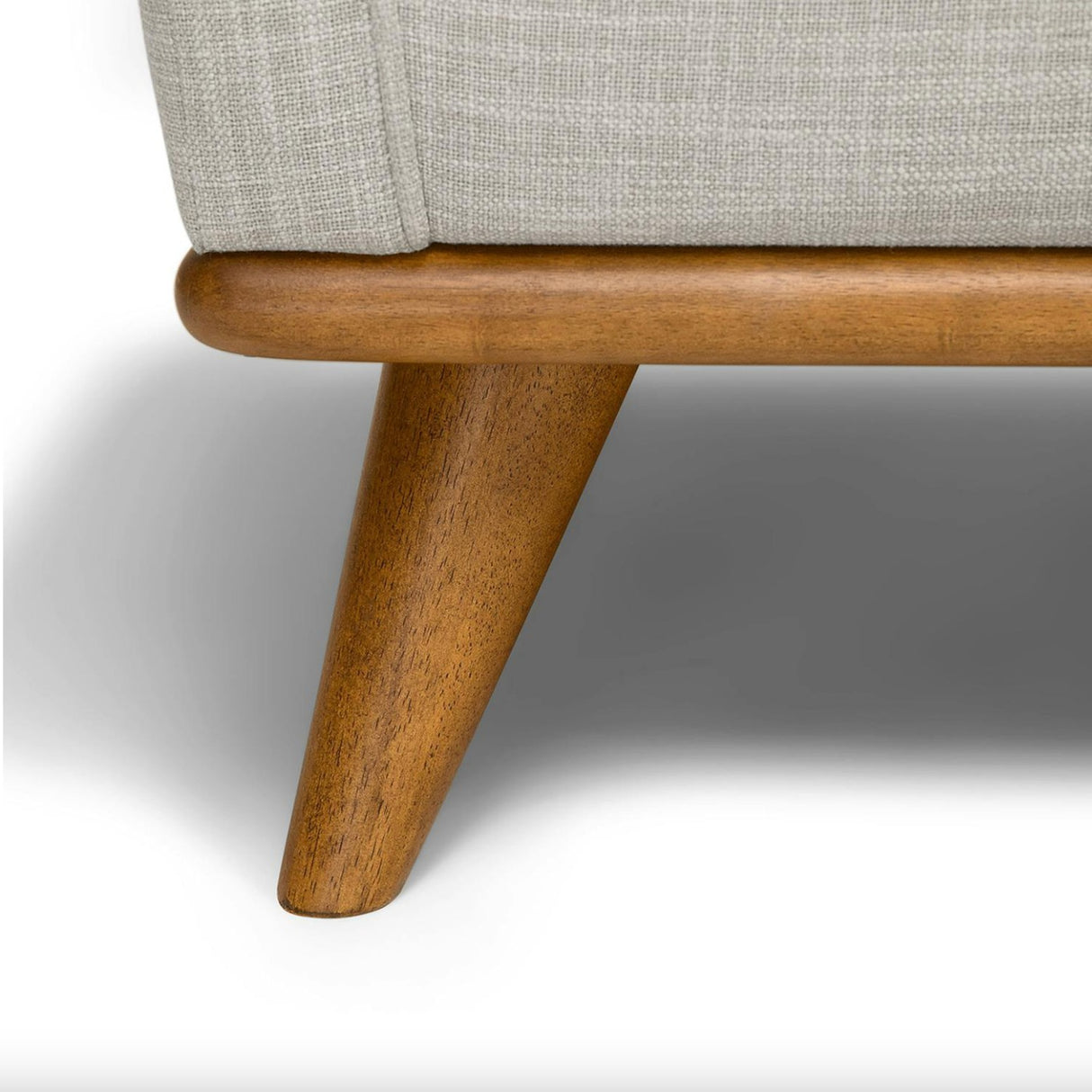 66.5" MCM Loveseat (Rain Cloud Gray/Honey Oak)