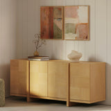 66" MCM-Style Sideboard (Natural Oak)