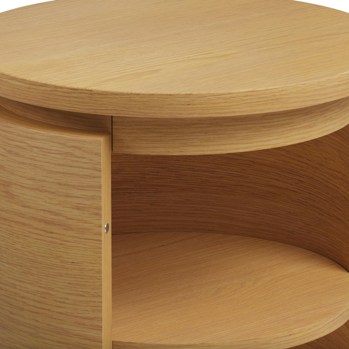 MCM-Style Storage Side Table (Natural Oak)