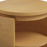 MCM-Style Storage Side Table (Natural Oak)