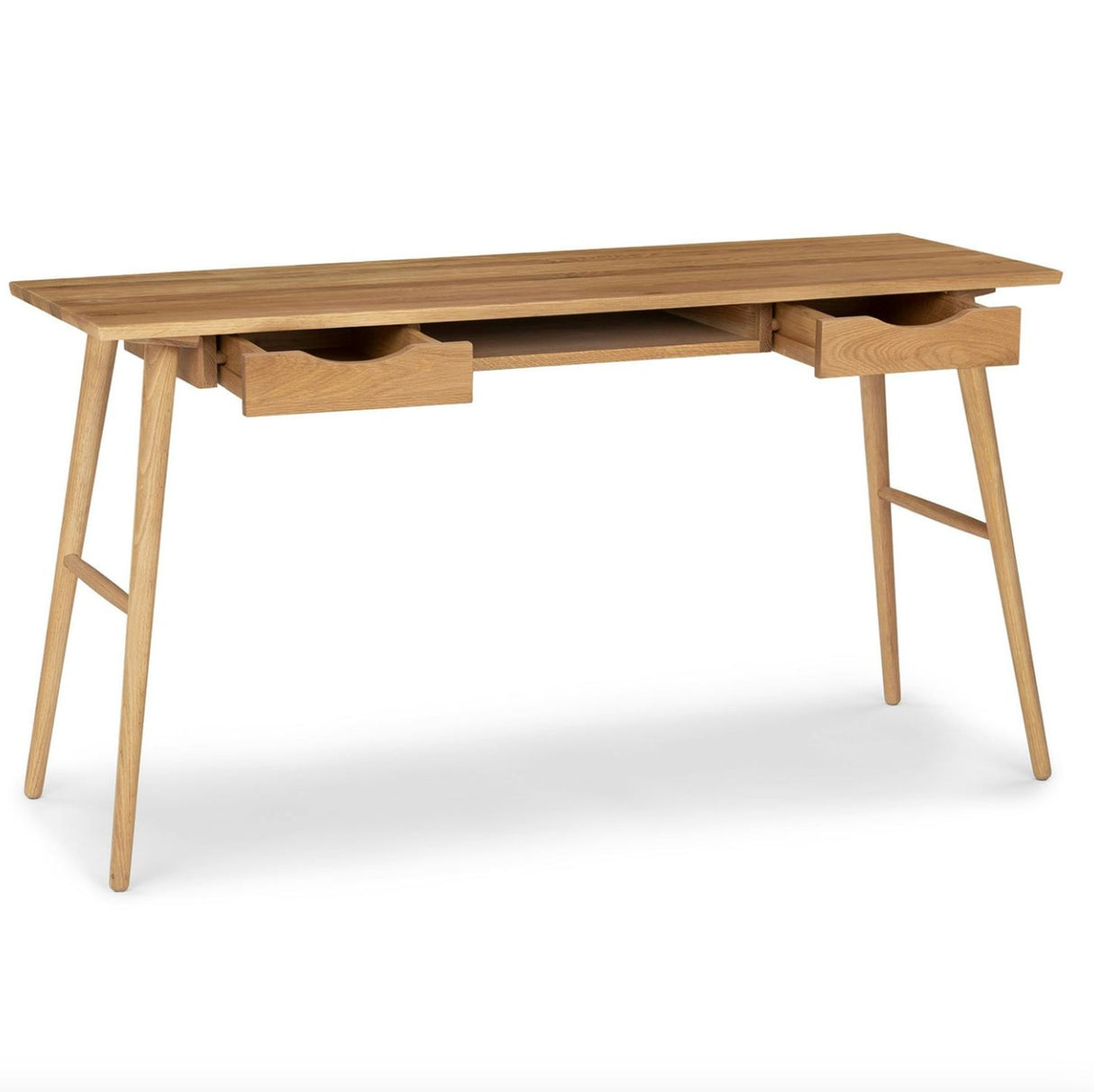 55" MCM Desk w/ Storage (Oak)