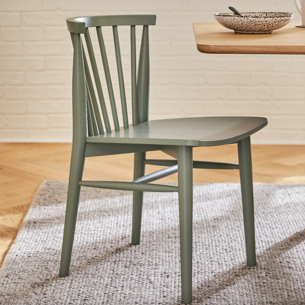 Wooden MCM Dining Chair (Norfolk Green)