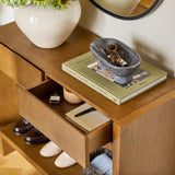 37" MCM Storage Console (Smoked Oak)