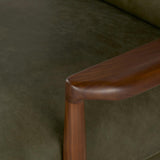 Leather MCM Chair in Charme Green by Article featuring sleek modern design and plush upholstery for stylish comfort.