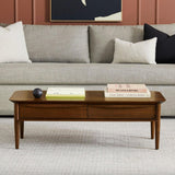 Walnut MCM-Style Coffee Table w/ Storage