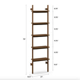 Walnut 21-inch wide modular shelving unit bookcase by Article with open shelves and clean modern design.