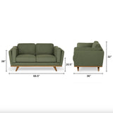 2-Cushion MCM Loveseat (Olio Green)