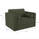Tufted Sleeper Chair (Fir Green)
