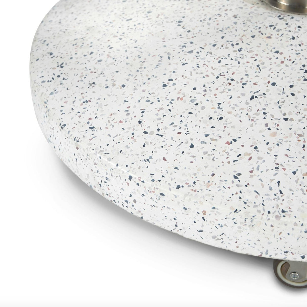 Wheeled Umbrella Base (White Terazzo)