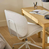 MCM-Style Office Chair (Ivory Bouclé)