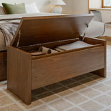 42" MCM-Style Storage Bench (Smoked Oak)