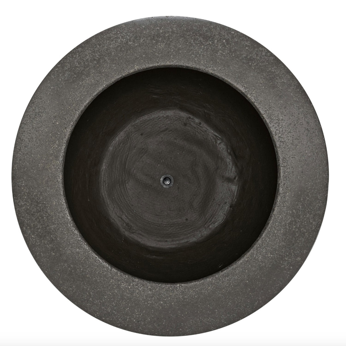 Large charcoal indoor/outdoor planter by Article, featuring a sleek, modern design with a wide opening and textured surface.
