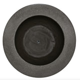 Large charcoal indoor/outdoor planter by Article, featuring a sleek, modern design with a wide opening and textured surface.