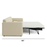 92" MCM-Style Sleeper Sofa (Ivory)