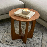 MCM-Style Smoked Oak Side Table