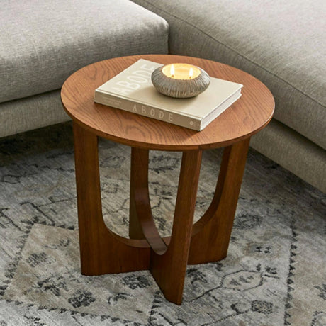 MCM-Style Smoked Oak Side Table
