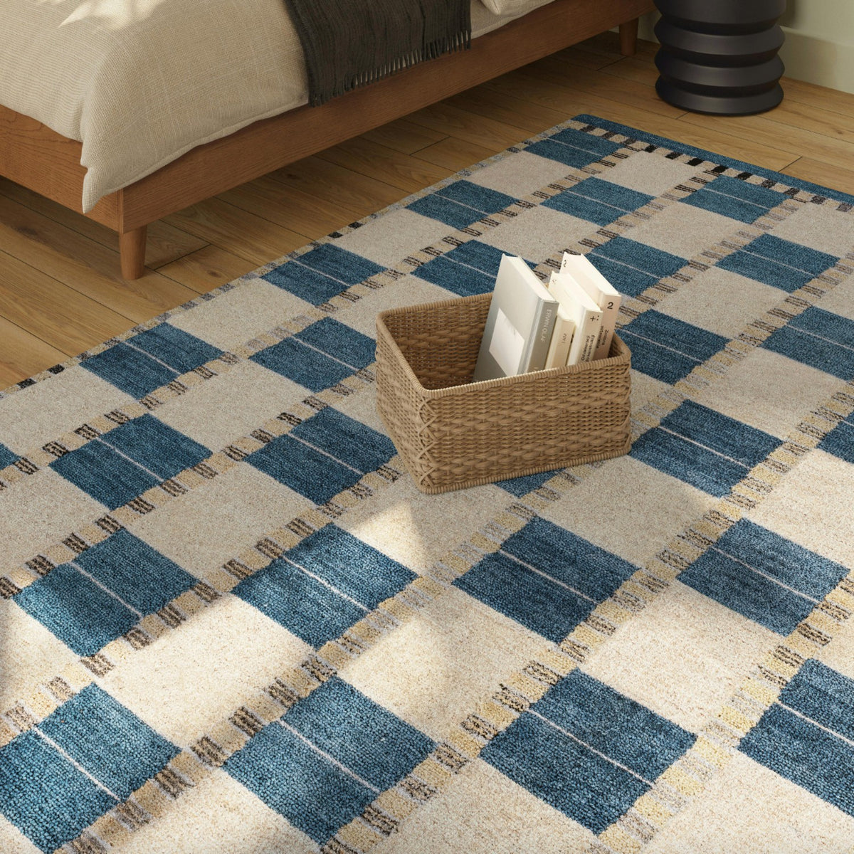 5' x 8' Area Rug (Quilted Blue)