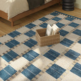 5' x 8' Area Rug (Quilted Blue)