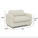 57" Sleeper Chair (Buckler Ivory)