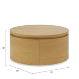 MCM-Style Storage Coffee Table (Natural Oak)