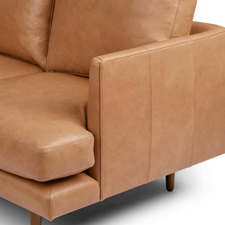 83.5" Genuine Leather Sofa (Bella Caramel)