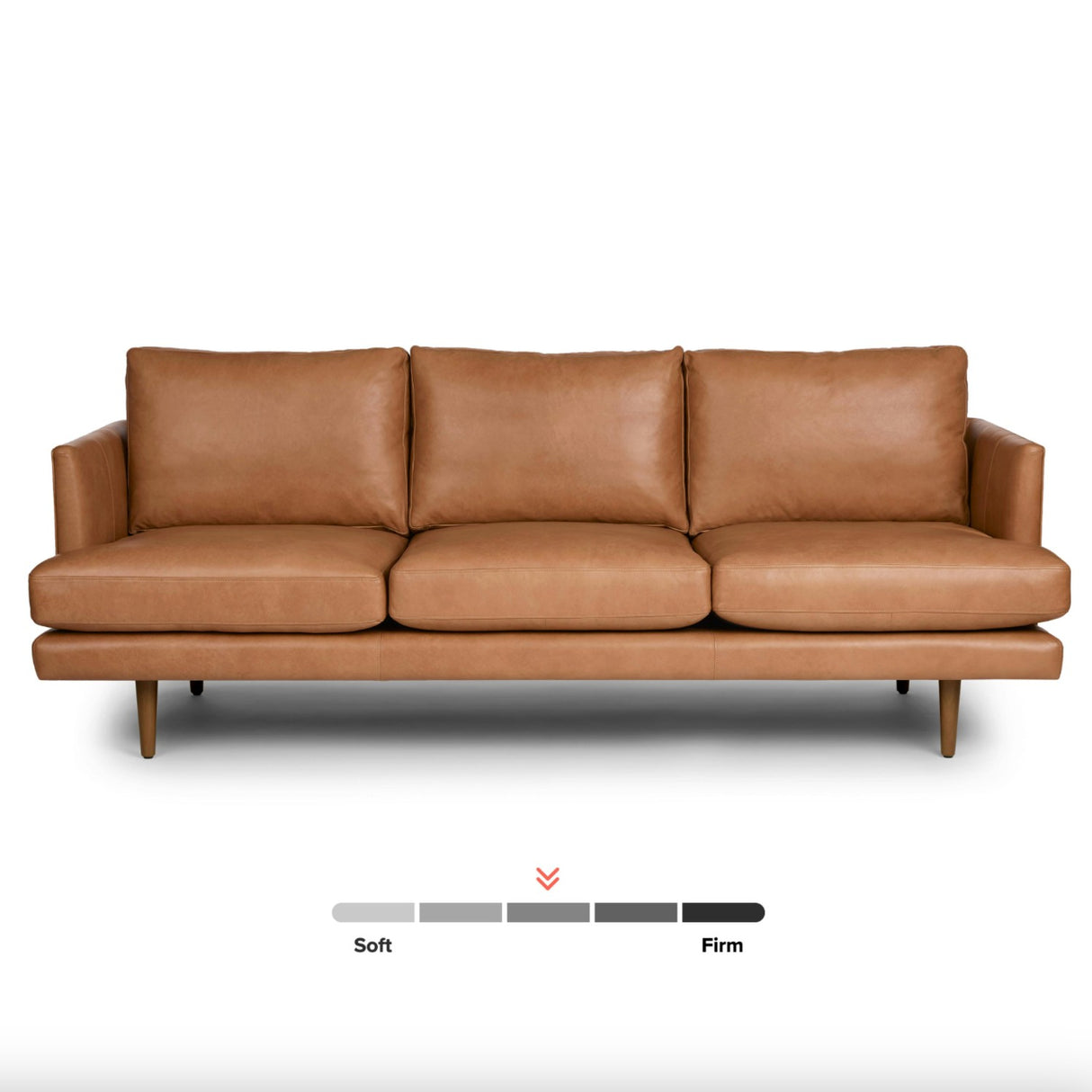 83.5" Genuine Leather Sofa (Bella Caramel)