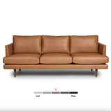 83.5" Genuine Leather Sofa (Bella Caramel)