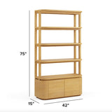 MCM Shelving Unit w/ Storage (Natural Oak)