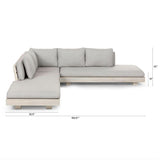 Outdoor MCM-Style Corner Sectional + Table (Beach Sand)