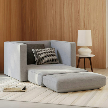 Tufted Sleeper Chair (Stone Gray)